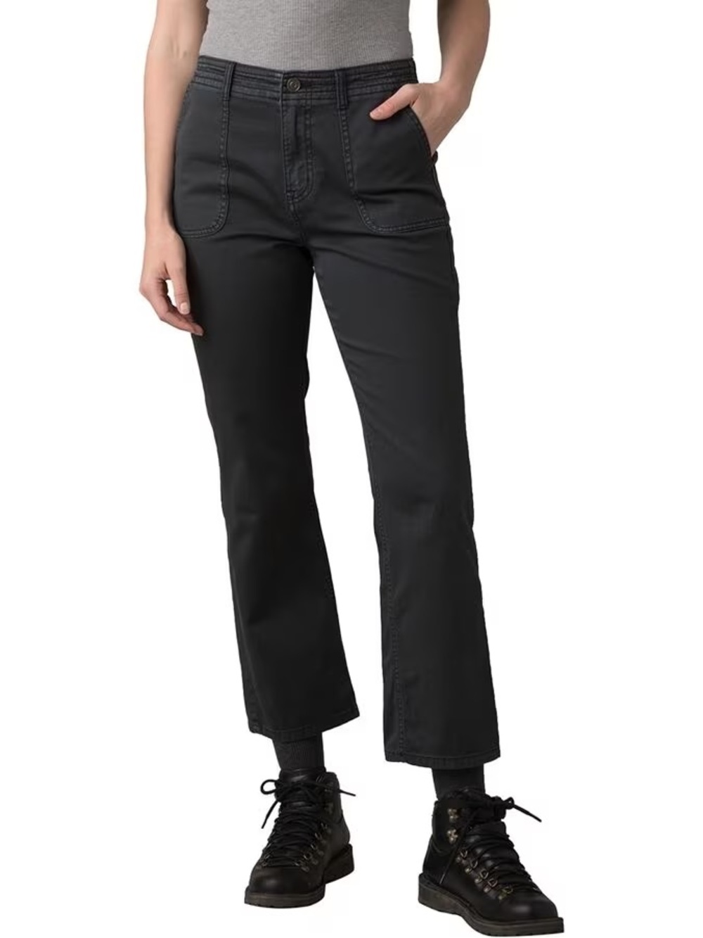 Prana Gray Sancho Slim Cropped Straight Capris/Pants